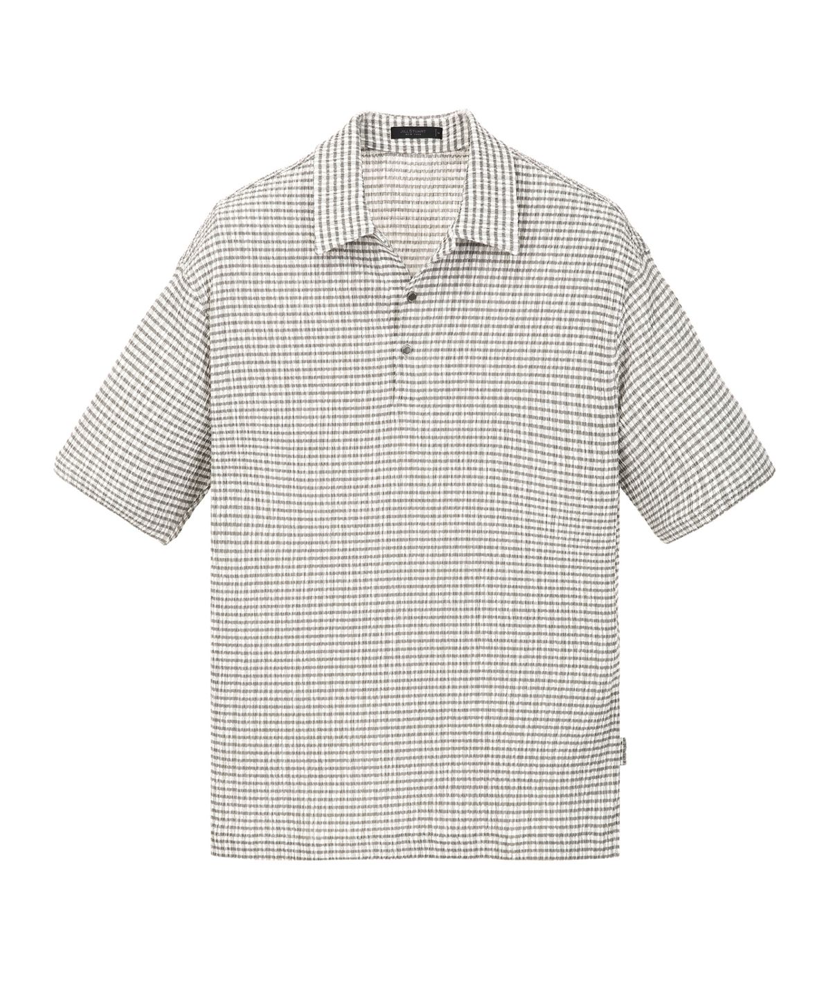 질스튜어트뉴욕 맨(JILLSTUART NEWYORK MEN) 플리츠 반팔 티셔츠 - 라이트그레이 (JNTS6B502G1)