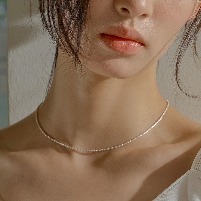 925실버 글림 다이아컷 체인 목걸이