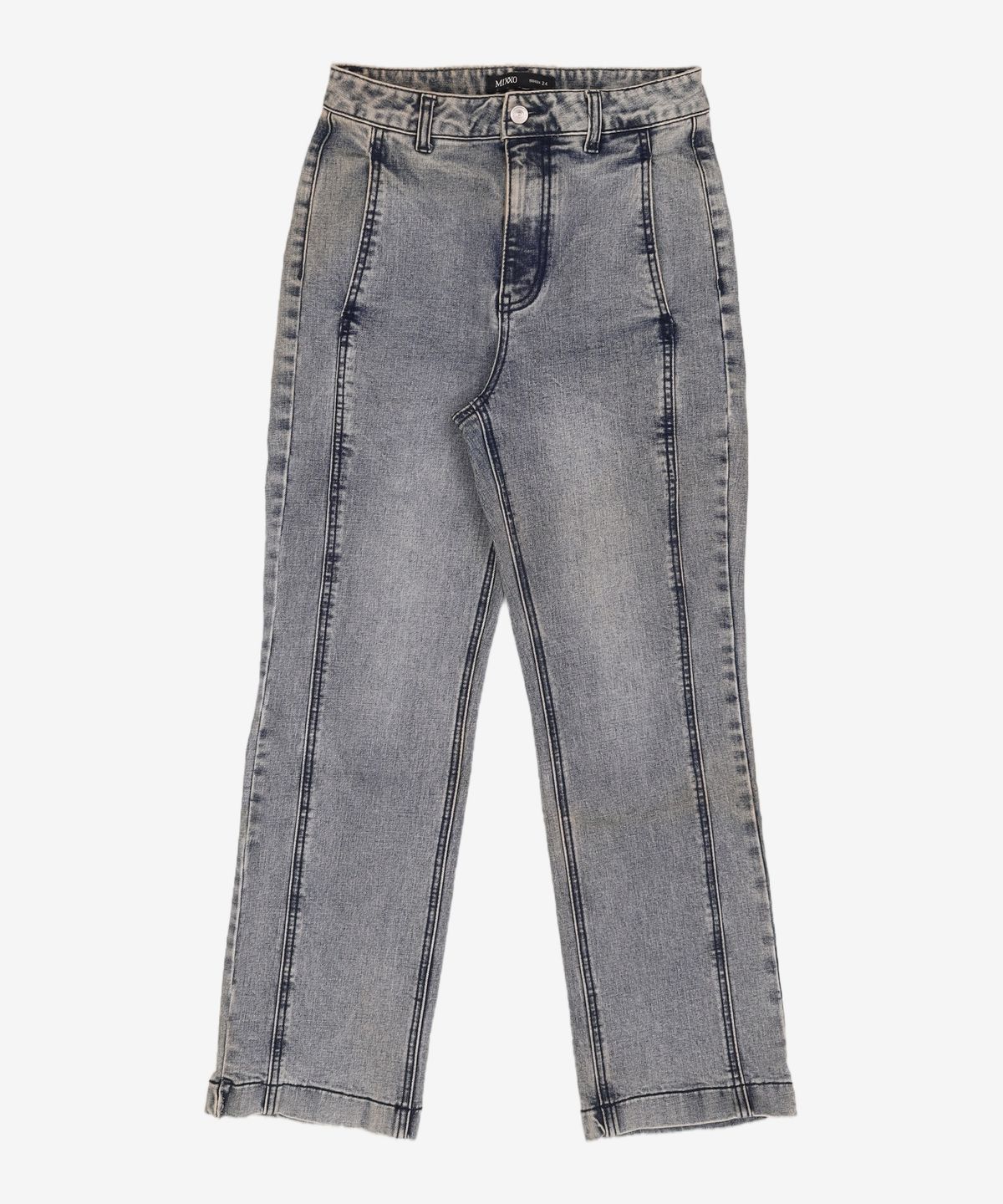 미쏘(MIXXO) 옆절개 디테일 일자핏 데님 MIWTJC319J 24