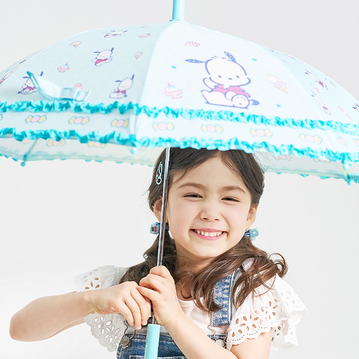 산리오 키즈 액세서리(SANRIO KID ACC) 포차코 47 디저트 이중프릴 유아동 아동 우산 NUHKU10097