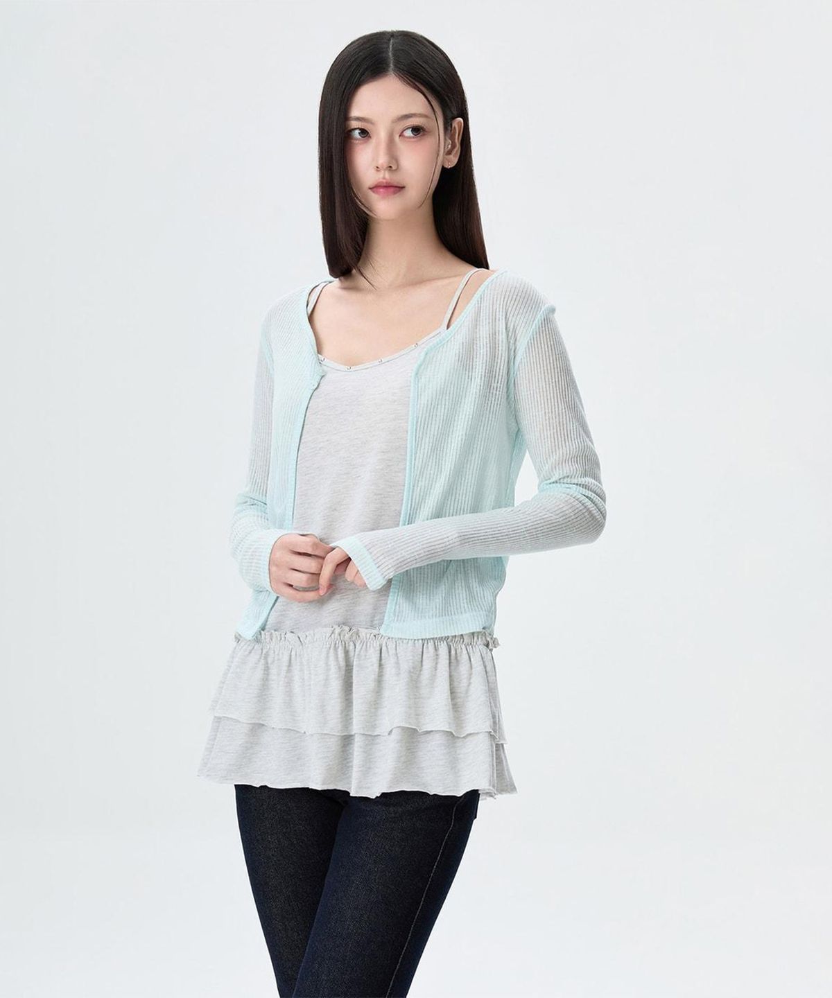 미쏘(MIXXO) 린넨라이크 가디건_MIWCMG709A