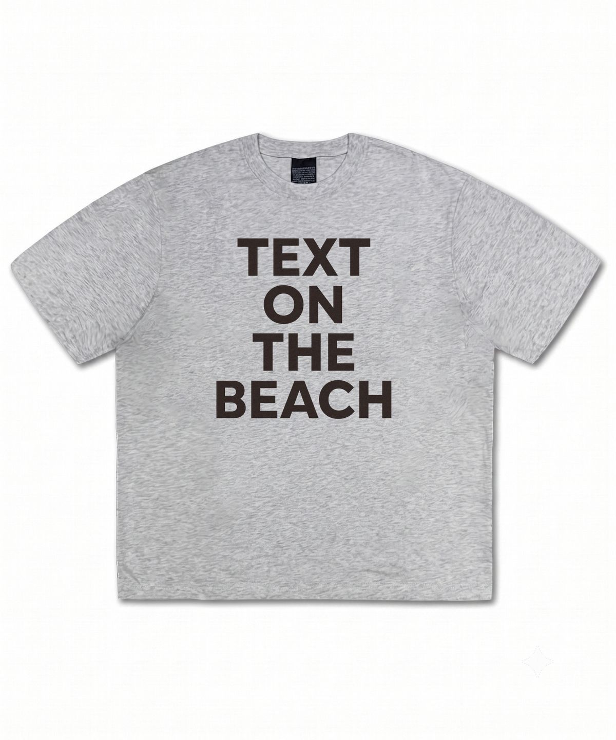 더트(DURT) TEXT ON THE BEACH HALF SLEEVE TEE (GREY)