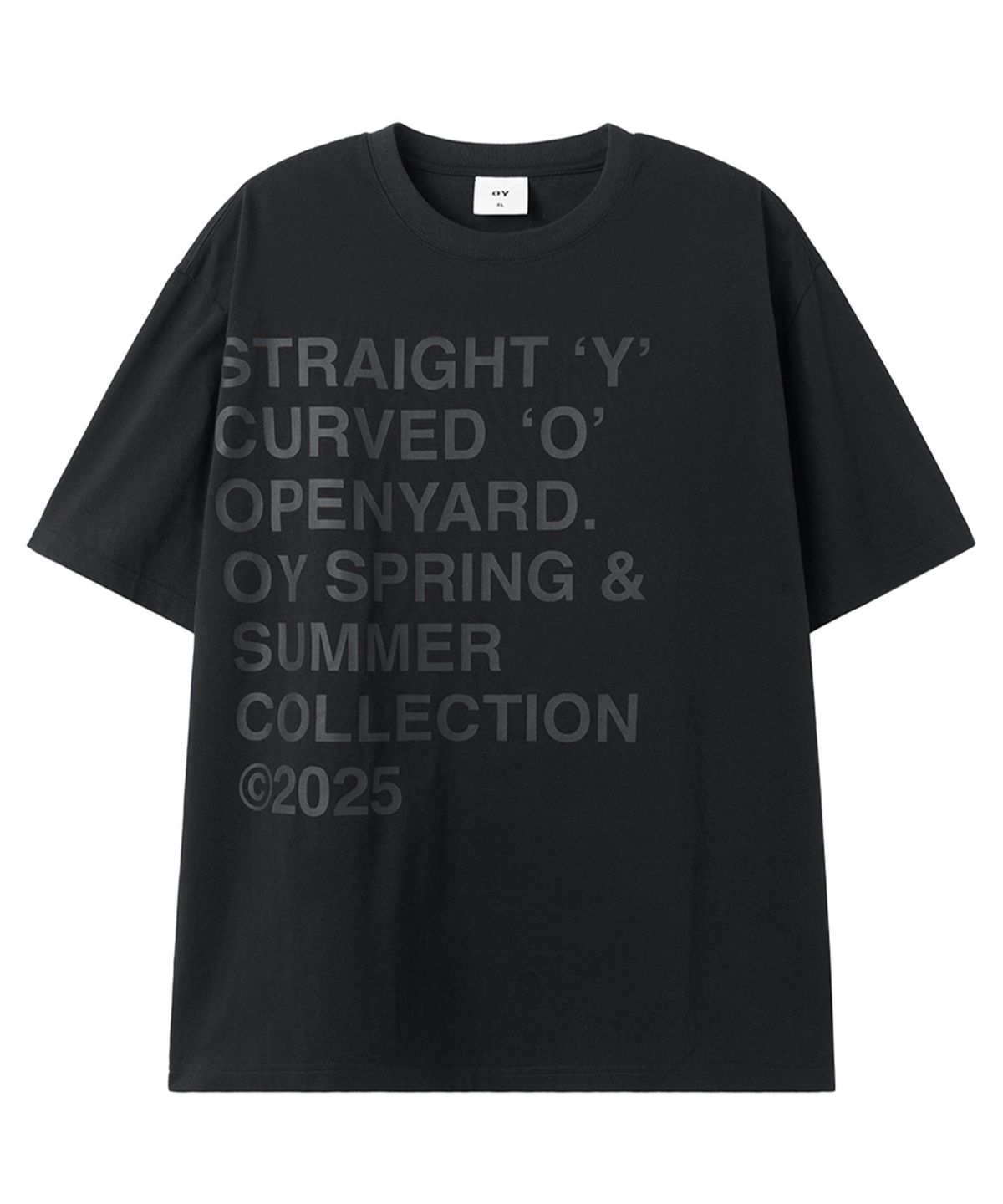 오픈야드(오와이)(OPENYARD(OY)) BOLD LETTERS TEE - BLACK (Ver.2)