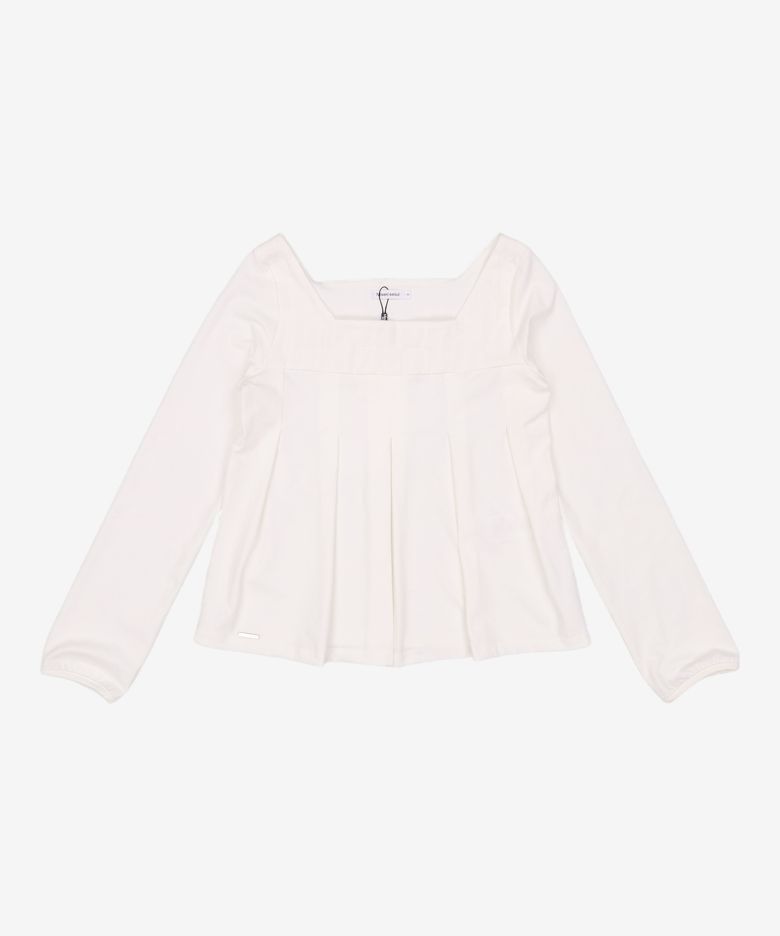 Accordion pleats top WHITE 2