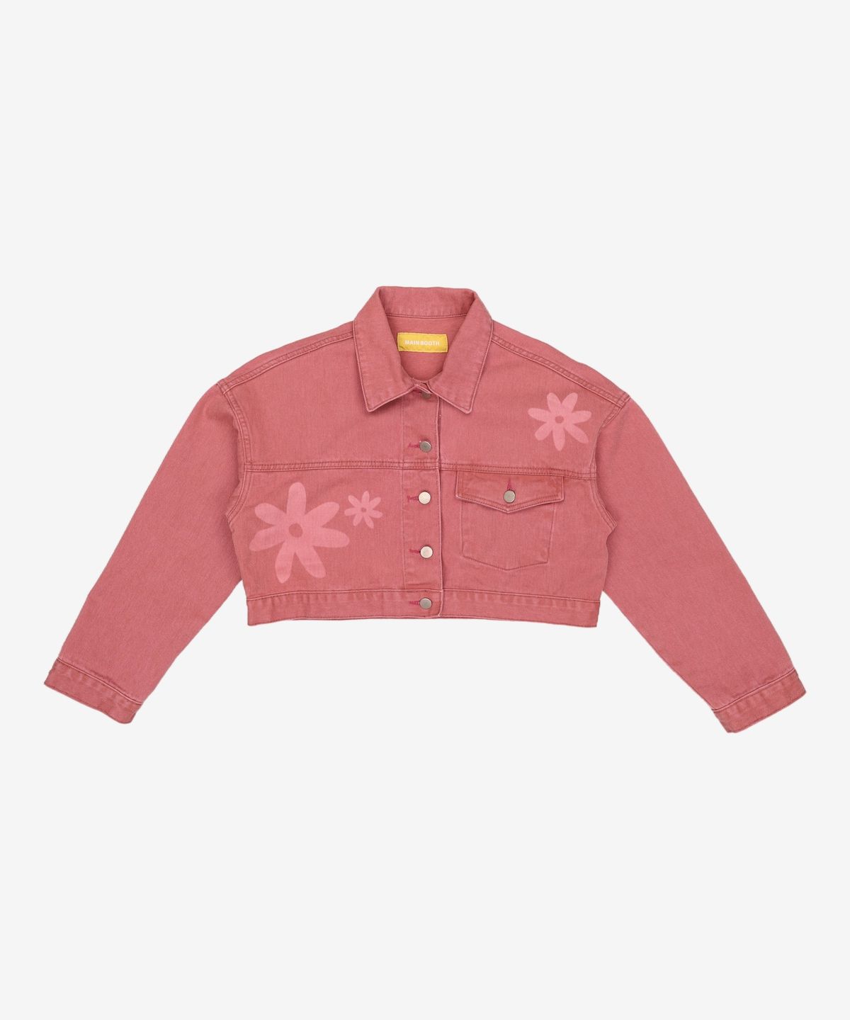 메인부스(MAINBOOTH) Flower Denim Crop Jacket(PINK) FREE