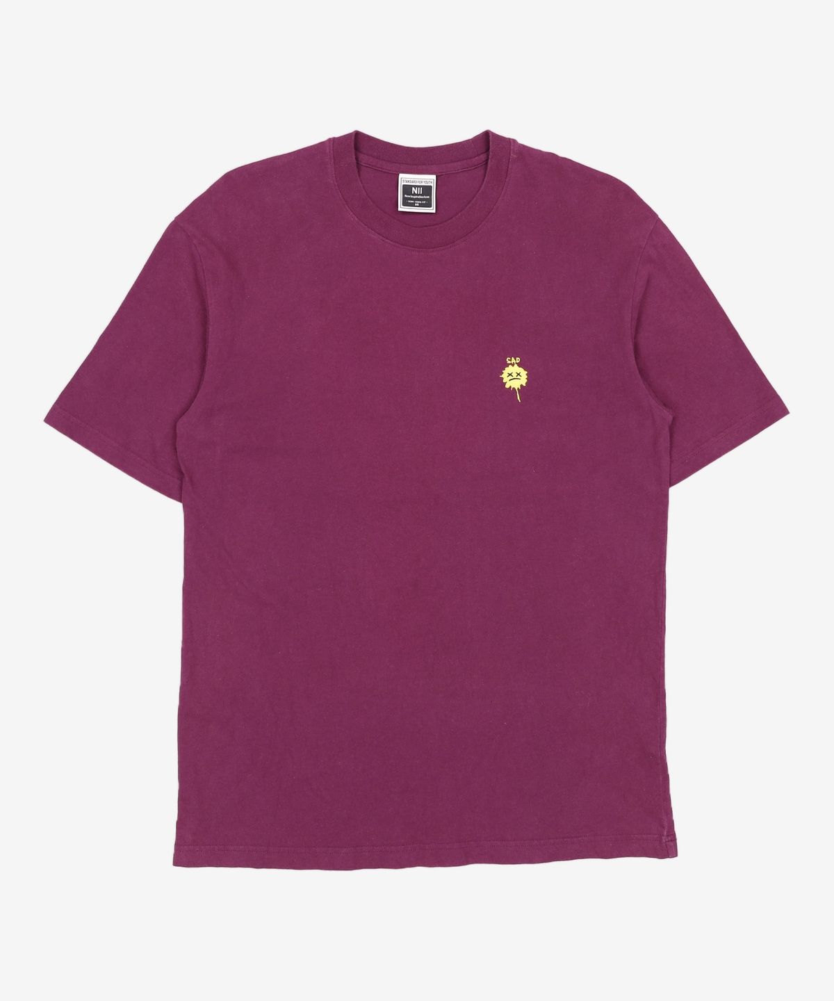니(NII) 공용 공병각 레터링 반팔티셔츠_PURPLE 95