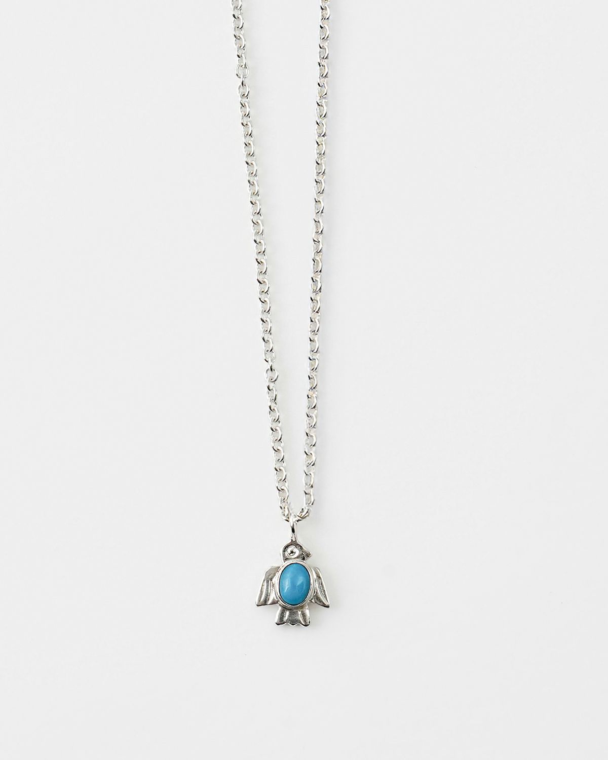 쿠스(KOOS) TURQUOISE THUNDERBIRD CHAIN NECKLACE 44CM