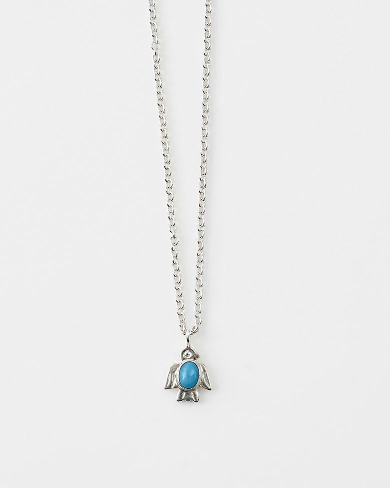 TURQUOISE THUNDERBIRD CHAIN NECKLACE 44CM