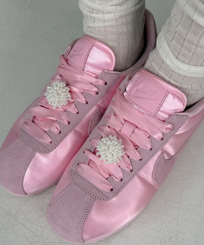 [2piece SET] pearl flower bloom shoe charm 슈참, 지비츠