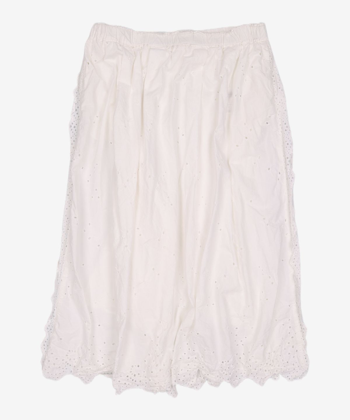 아떼 바네사브루노(ATHE VANESSABRUNO) 화이트 펀칭배색 밴딩스커트 (VLSK2B203WT) 38