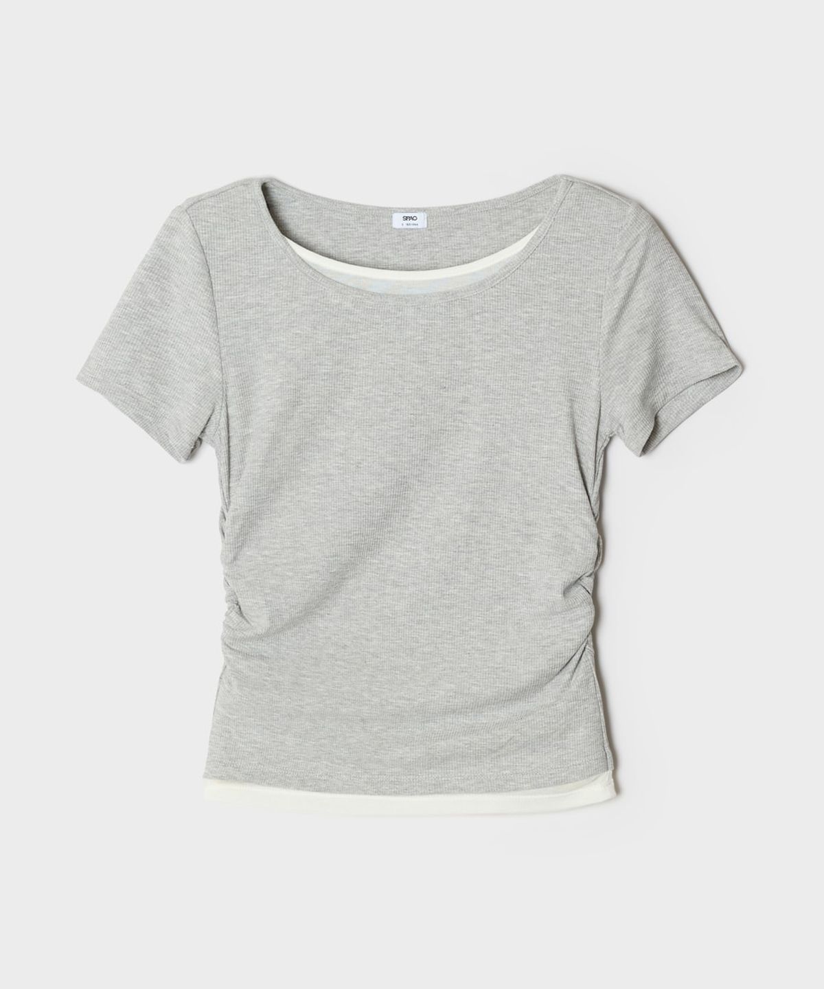 스파오(SPAO) 레이어드 셔링 반팔티 (RE)_SPRWG37G30