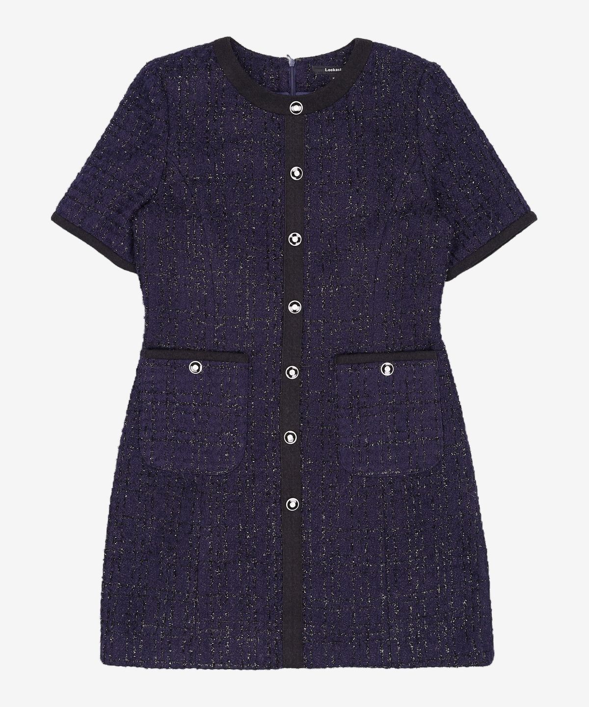 룩캐스트(LOOKAST) 네이비 에이미 트위드 드레스 / NAVY AMY TWEED DRESS M