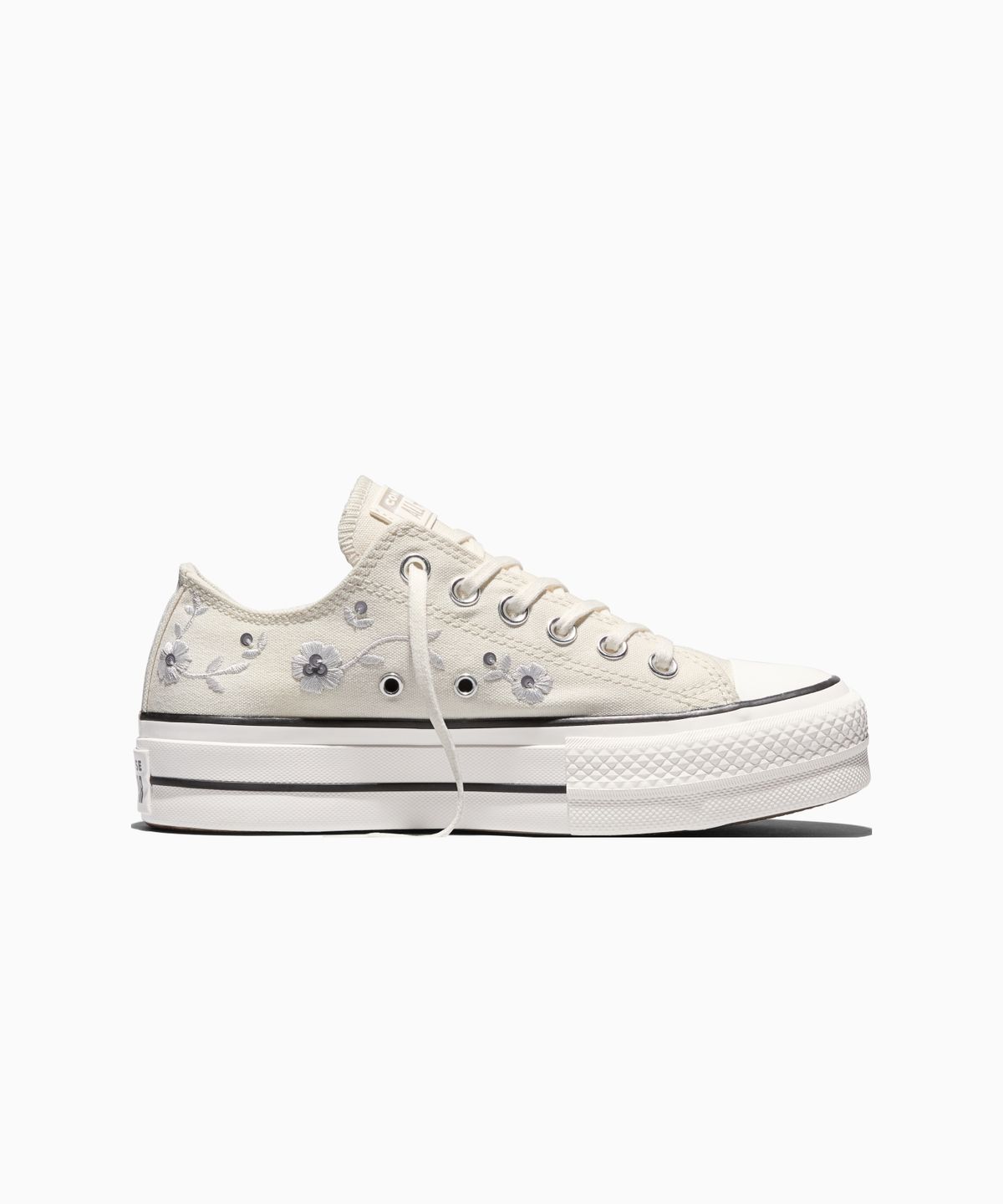 컨버스(CONVERSE) 척테일러 올스타 리프트 시퀸 플라워 빈티지 화이트 A18391C