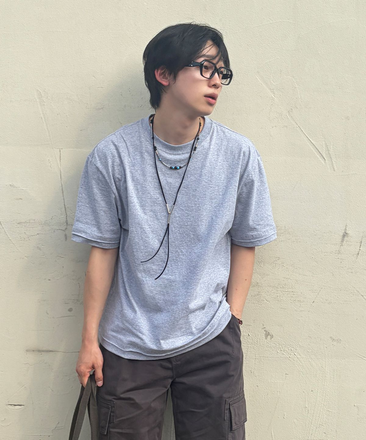 미세키서울 맨(MISEKISEOUL MEN) Darted short sleeve GREY