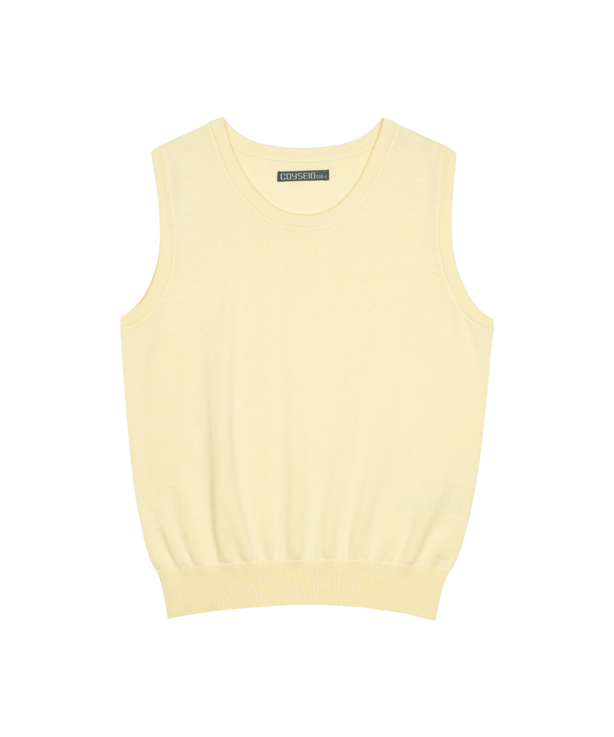 코이세이오 038(COYSEIO 038) 038 U-NECK KNIT VEST YELLOW