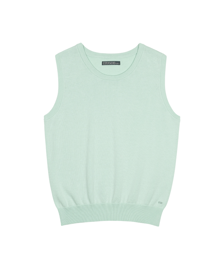038 U-NECK KNIT VEST MINT