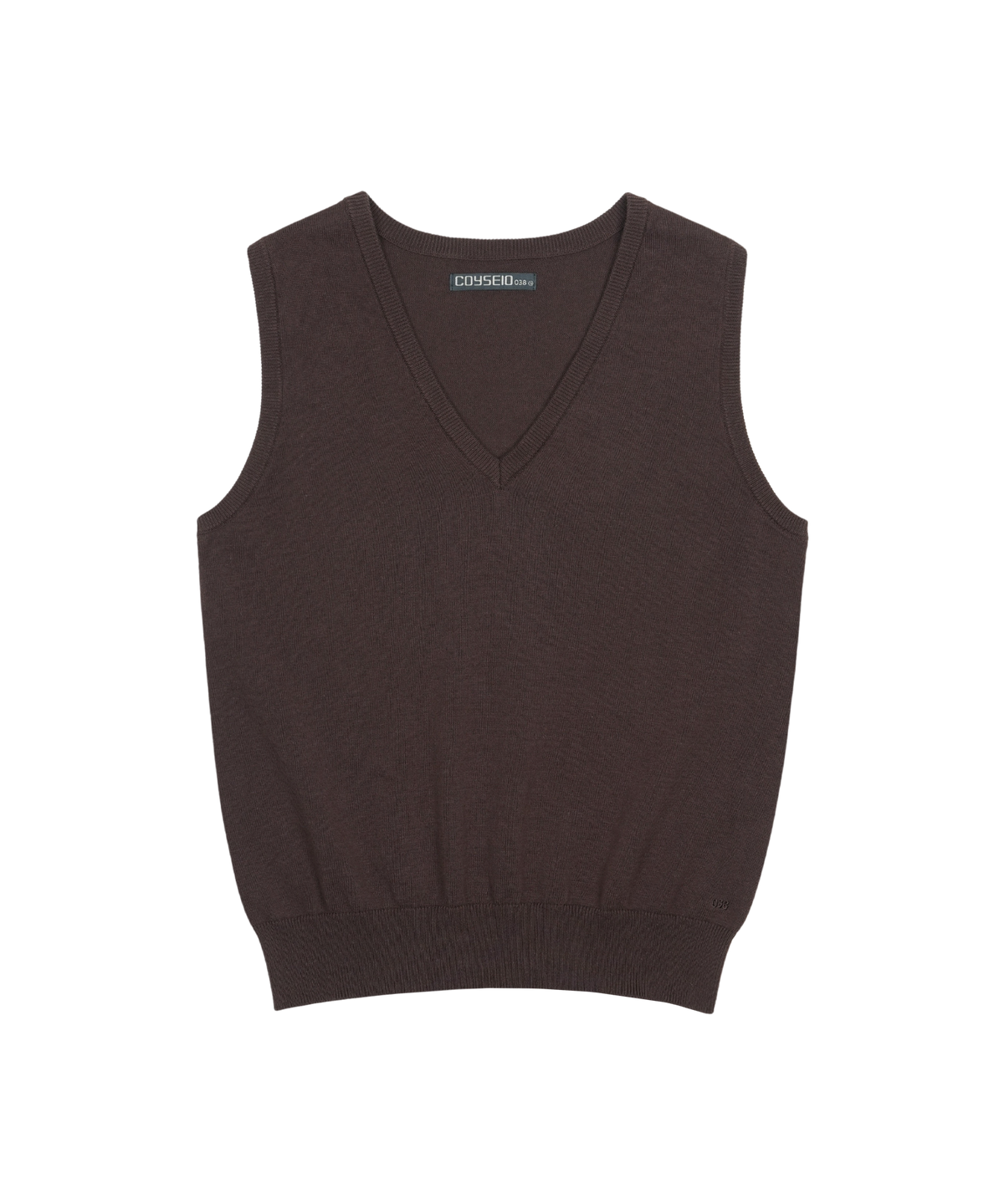 코이세이오 038(COYSEIO 038) 038 V-NECK KNIT VEST BROWN