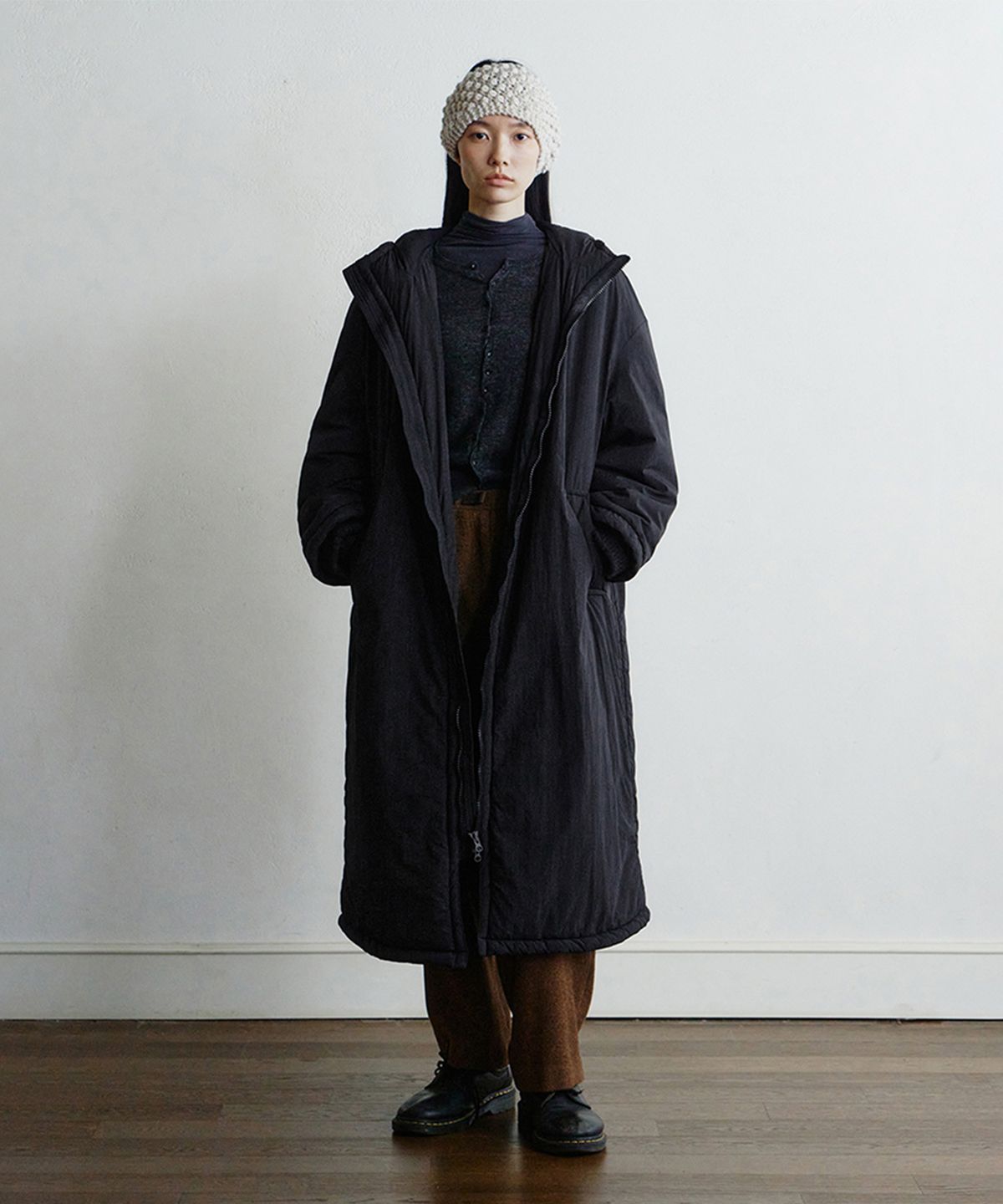모노크롬(MONOCHROME) riv padded coat (black)