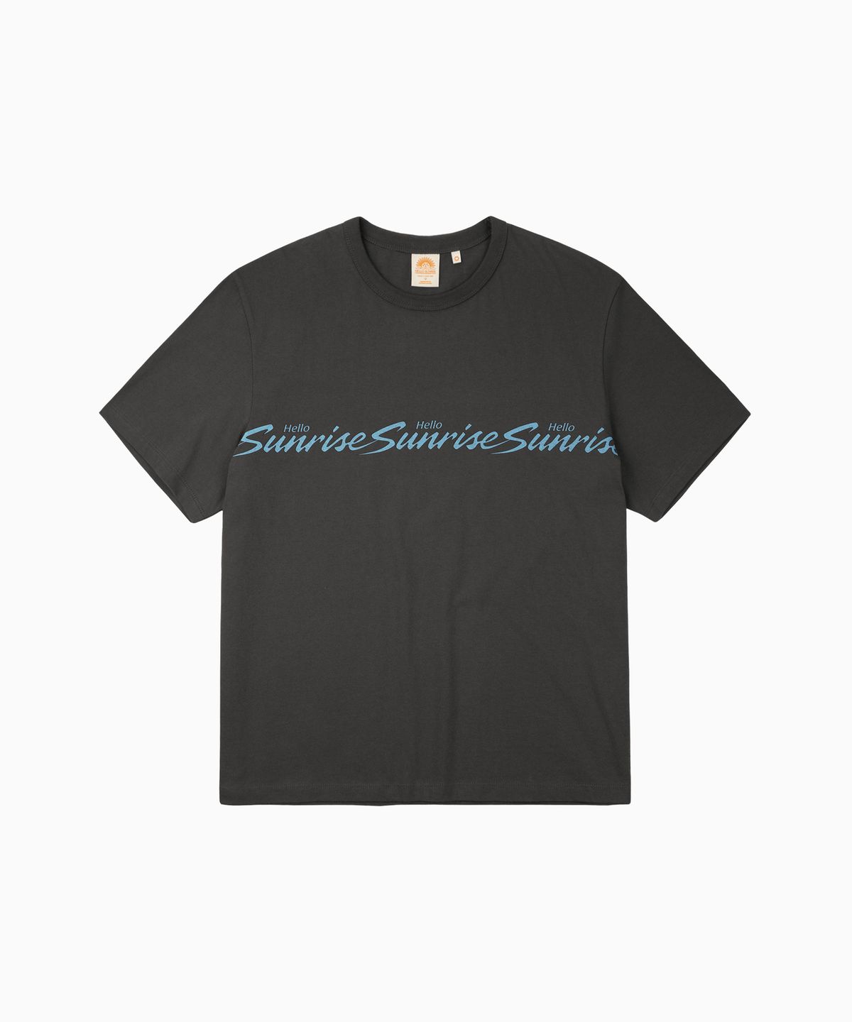 헬로 선라이즈(HELLO SUNRISE) HS Wave Logo Tee_Charcoal