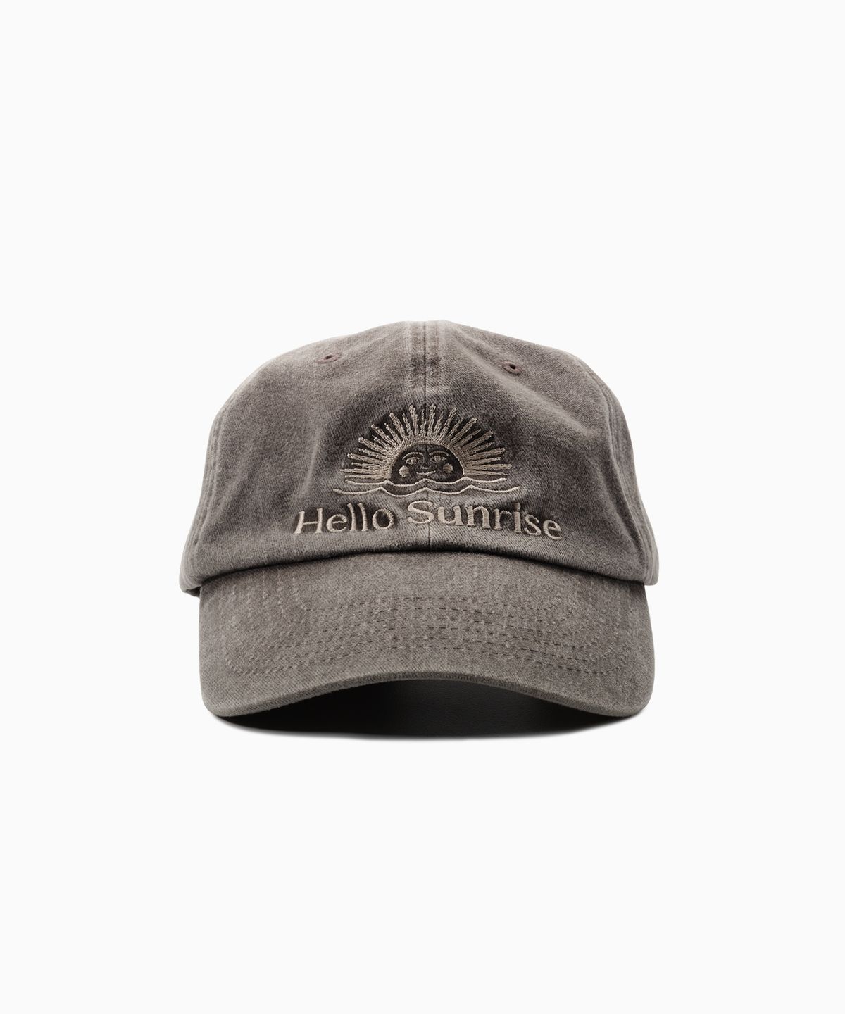 헬로 선라이즈(HELLO SUNRISE) Washed OG Logo Ball Cap_VTG Brown