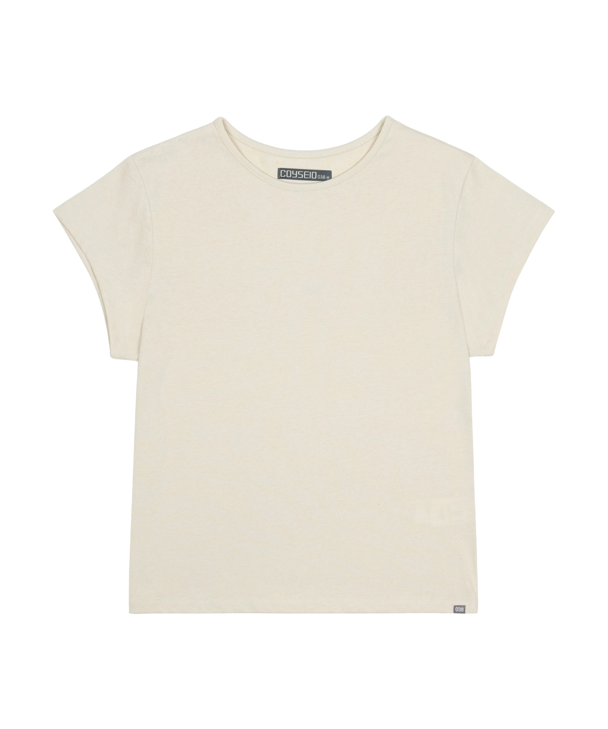 코이세이오 038(COYSEIO 038) 038 SLUB T-SHIRT LIGHT BEIGE