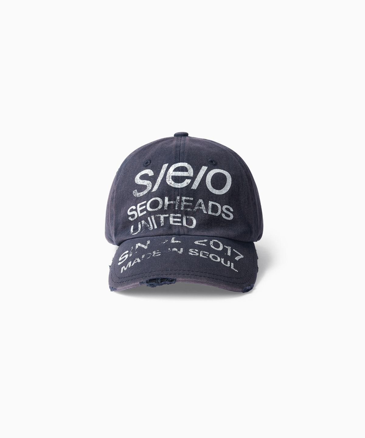 에스이오(s/e/o) DISTRESSED VINTAGE CAP NAVY