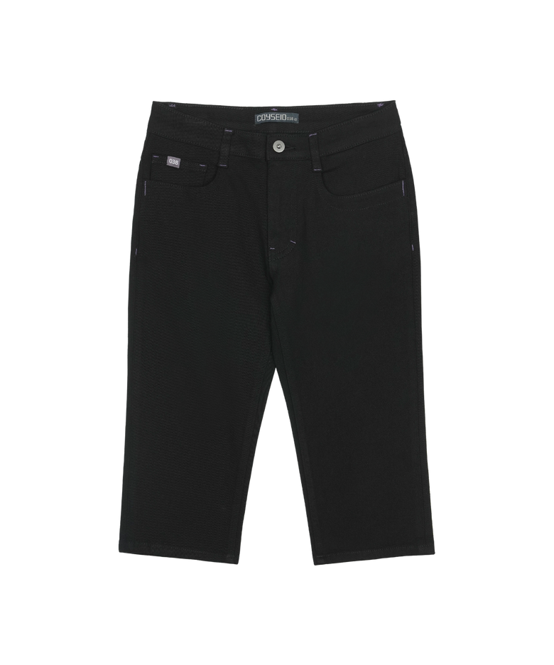038 LOW CAPRI PANTS BLACK