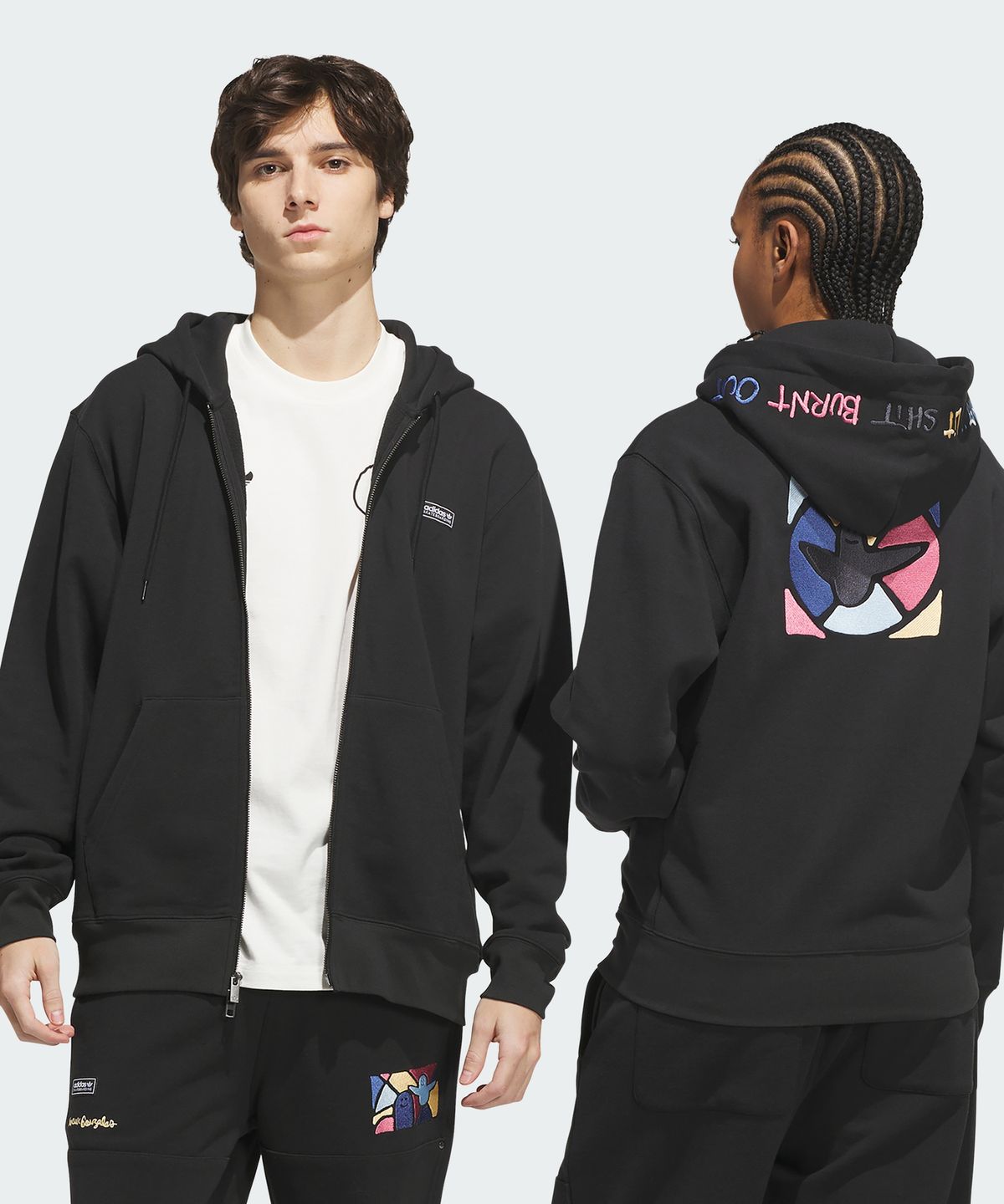 아디다스(ADIDAS) 스케이트보딩 x 마크 곤잘레스 그래픽 후디 KQ6273