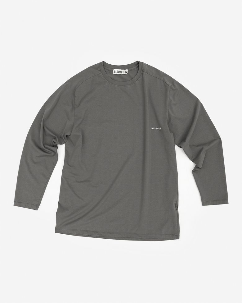 LONG SLIDER T SHIRT  _  dark gray