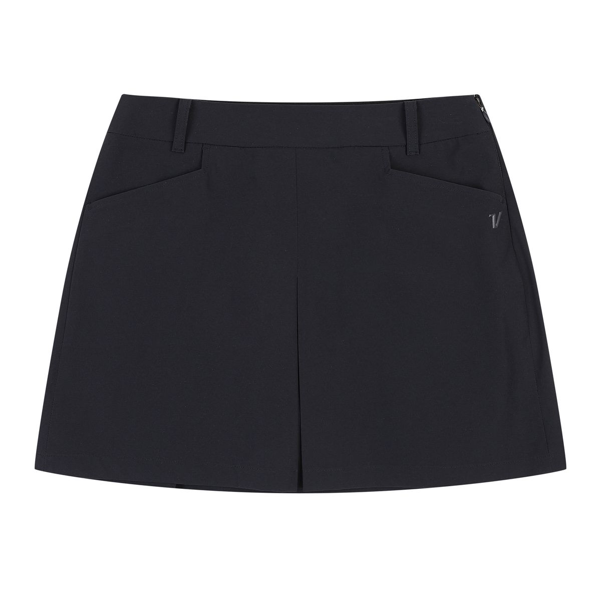 볼빅 골프웨어(VOLVIK GOLFWEAR) 여성 골프 그램 인버티드 플리츠 스커트 VLCUP432_BK