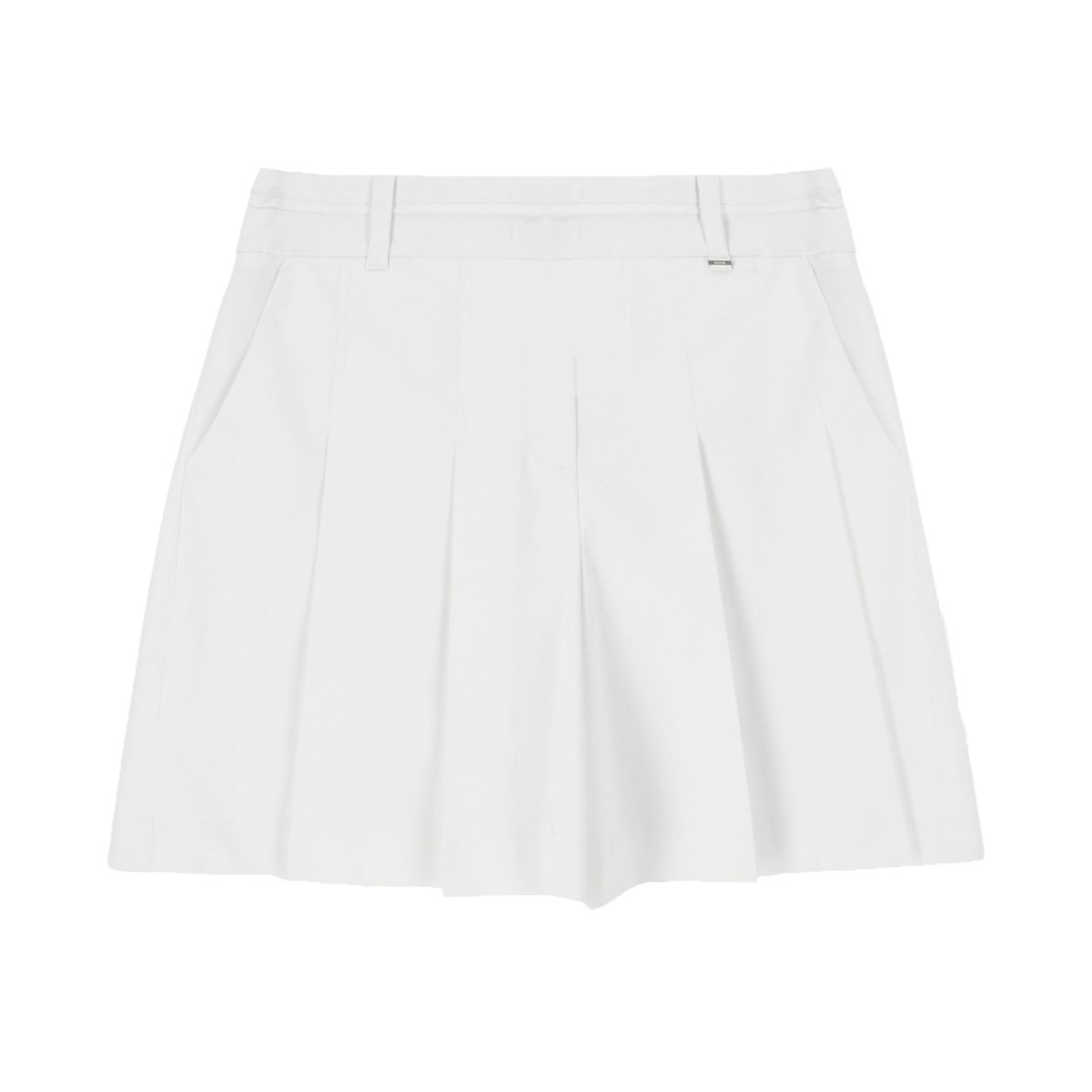 볼빅 골프웨어(VOLVIK GOLFWEAR) 여성 골프 4턱 플리츠 반바지 VLHPP401_OW