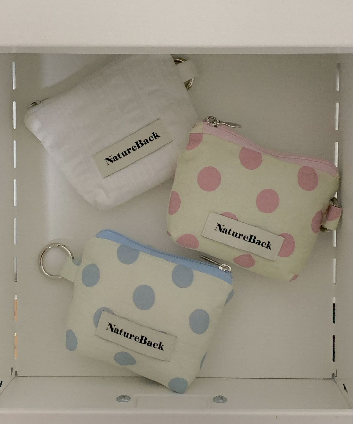 네이처백(NATUREBACK) polka dot 키링파우치
