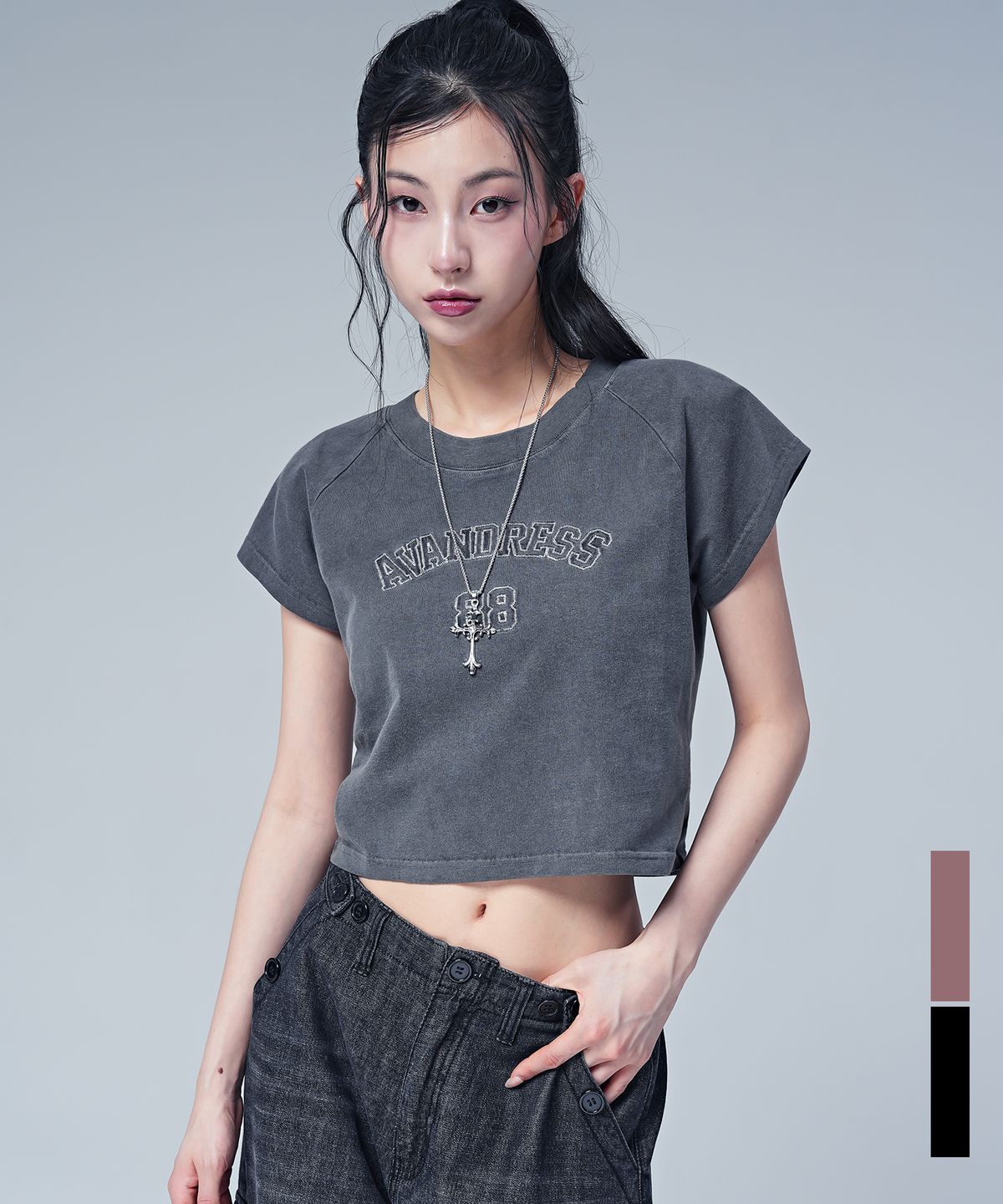 어반드레스(AVANDRESS) Zoe88 Chain Tee PIGMENT_2COL