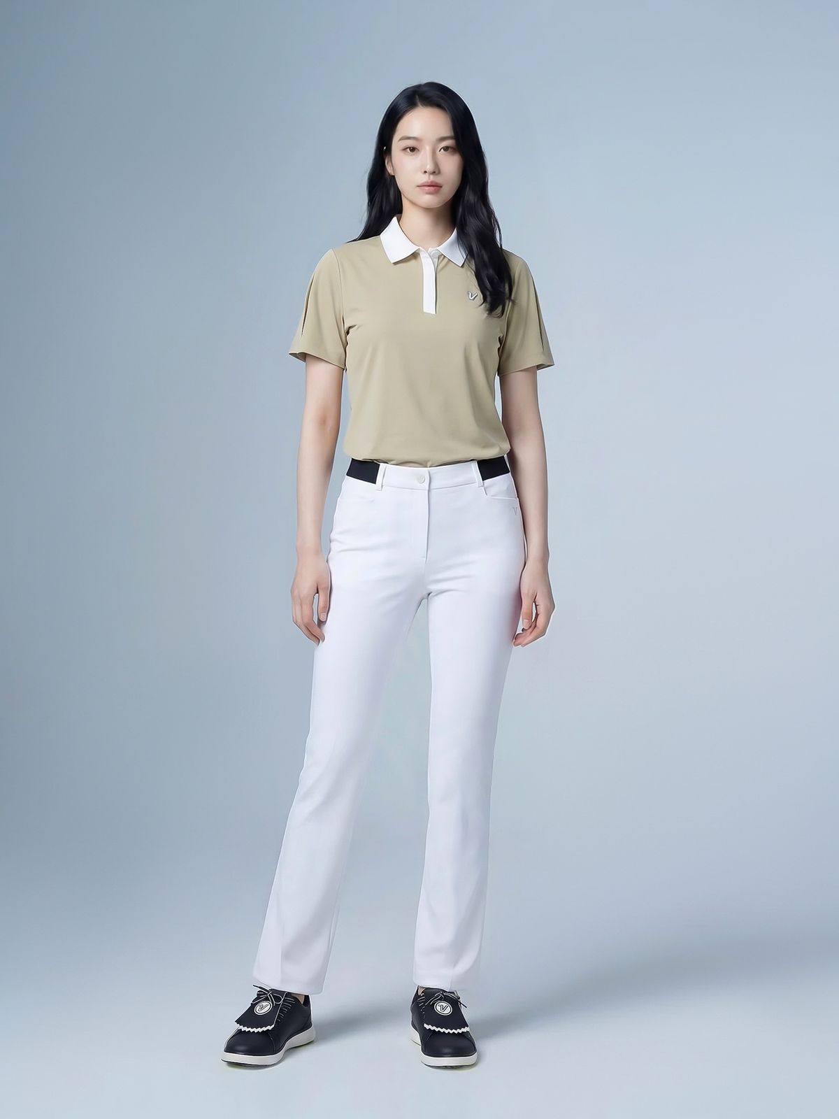 볼빅 골프웨어(VOLVIK GOLFWEAR) 여성 [STD]절개패턴 부츠컷 VLPTQ393_OW