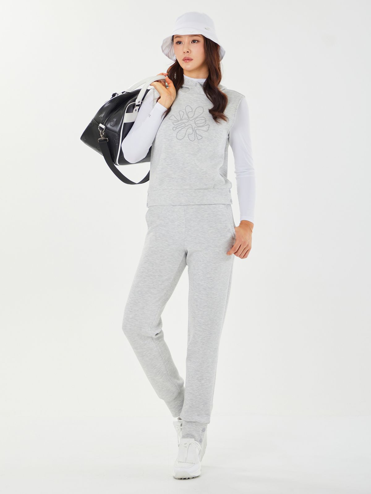 볼빅 골프웨어(VOLVIK GOLFWEAR) 여성 골프 조거 져지 셋업 팬츠 VLPTP252_MG