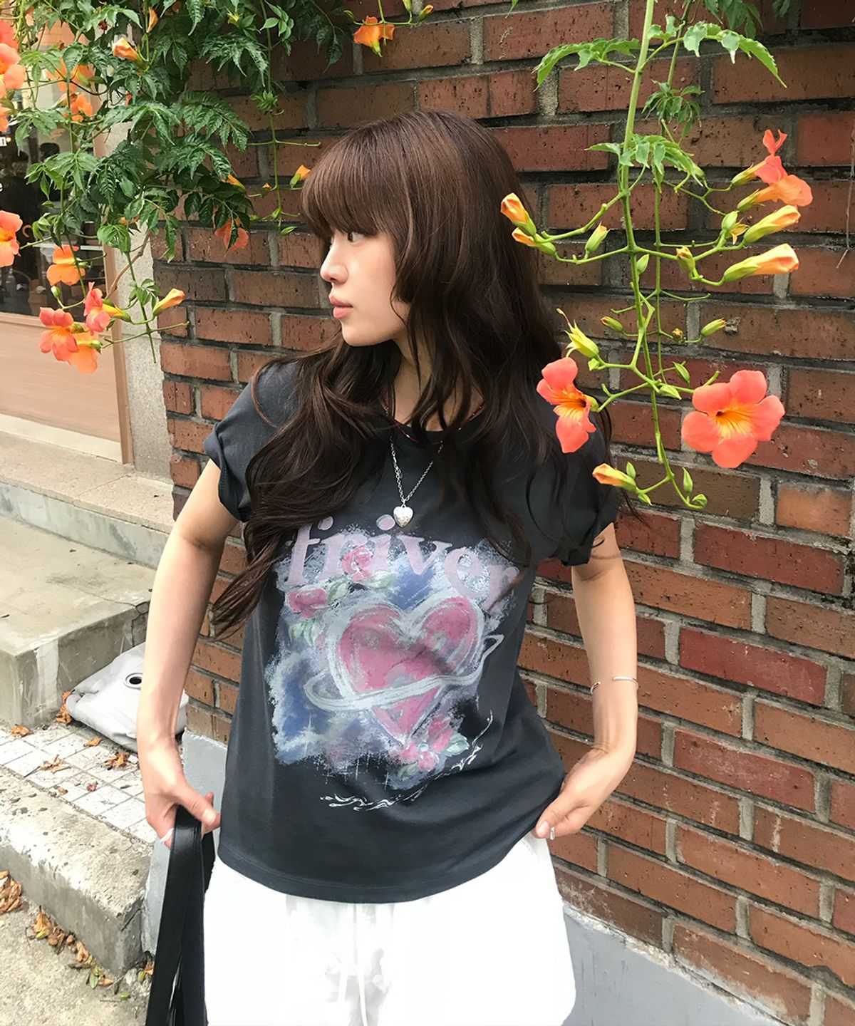 프리버07(FRIVER07) Heart space t-shirt [FRSP09TS02]_Charcoal