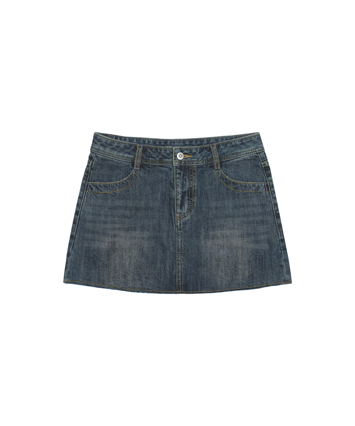 코이세이오 038(COYSEIO 038) 038 DENIM MINI SKIRT BLUE