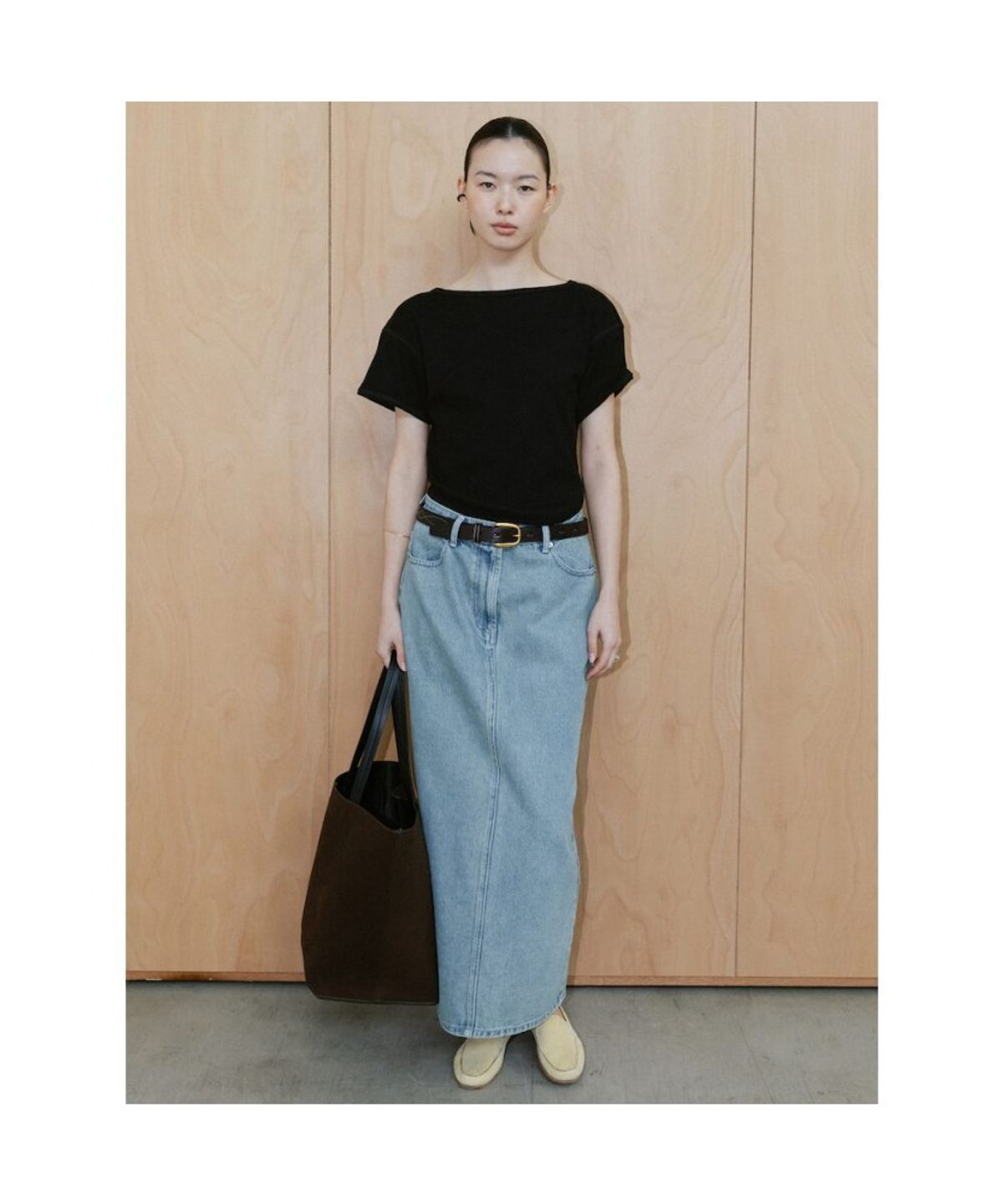 디애퍼처(THE APERTURE) 90s H Line Denim Skirt  Blue (TA6727A08P)