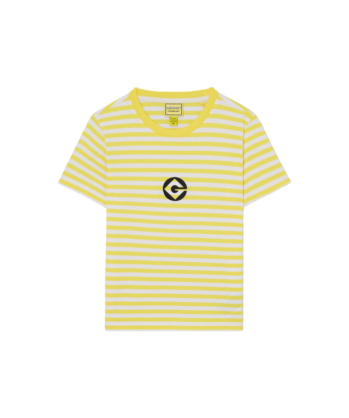 게스(GUESS) GJ X MINIONS 스트라이프 슬림 티셔츠 YQCK2340