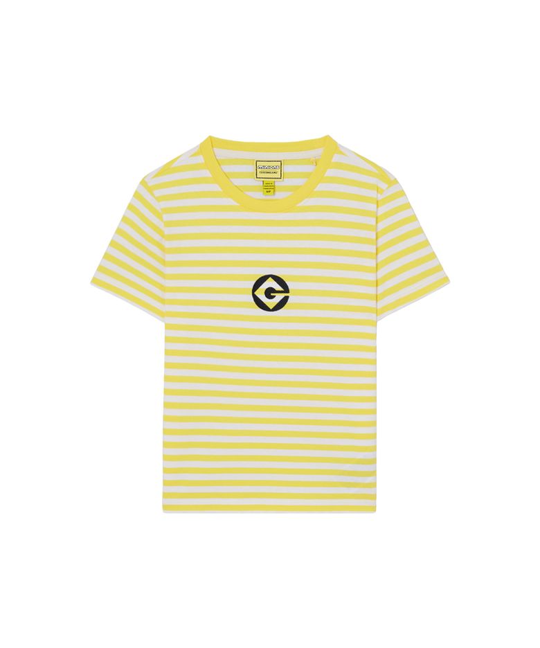 GJ X MINIONS 스트라이프 슬림 티셔츠 YQCK2340
