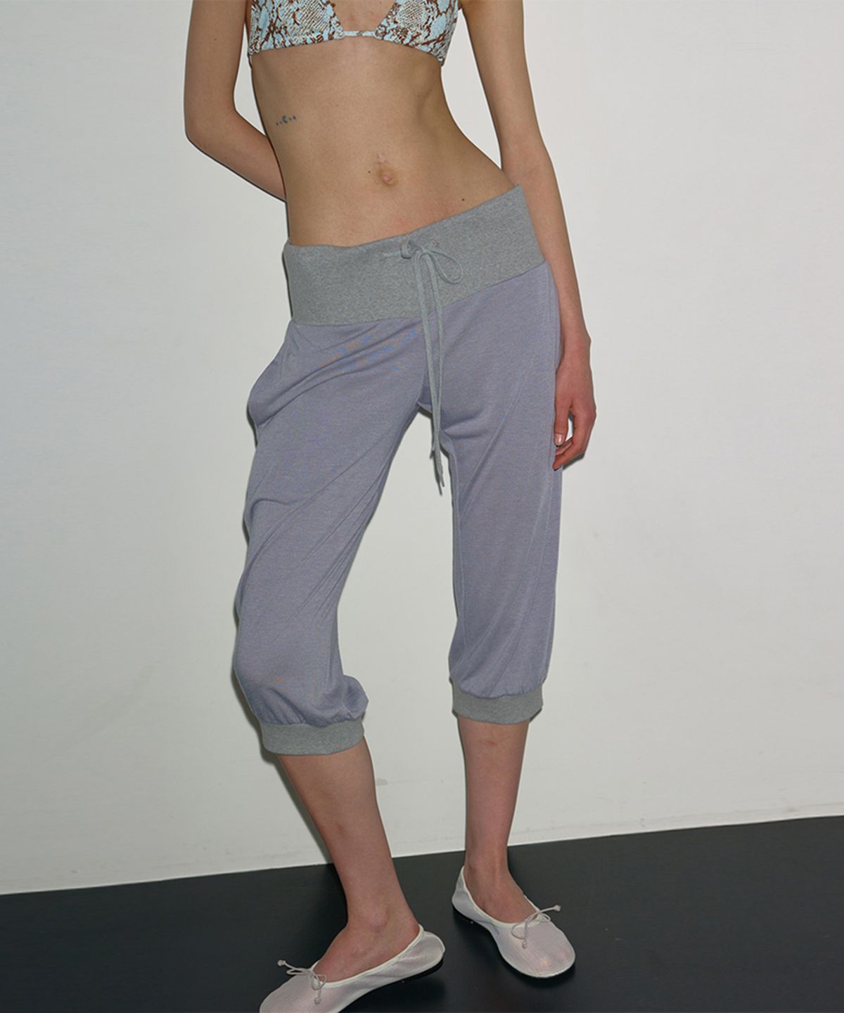 에스이오(s/e/o) RIB TRIM JERSEY SHORTS GRAY