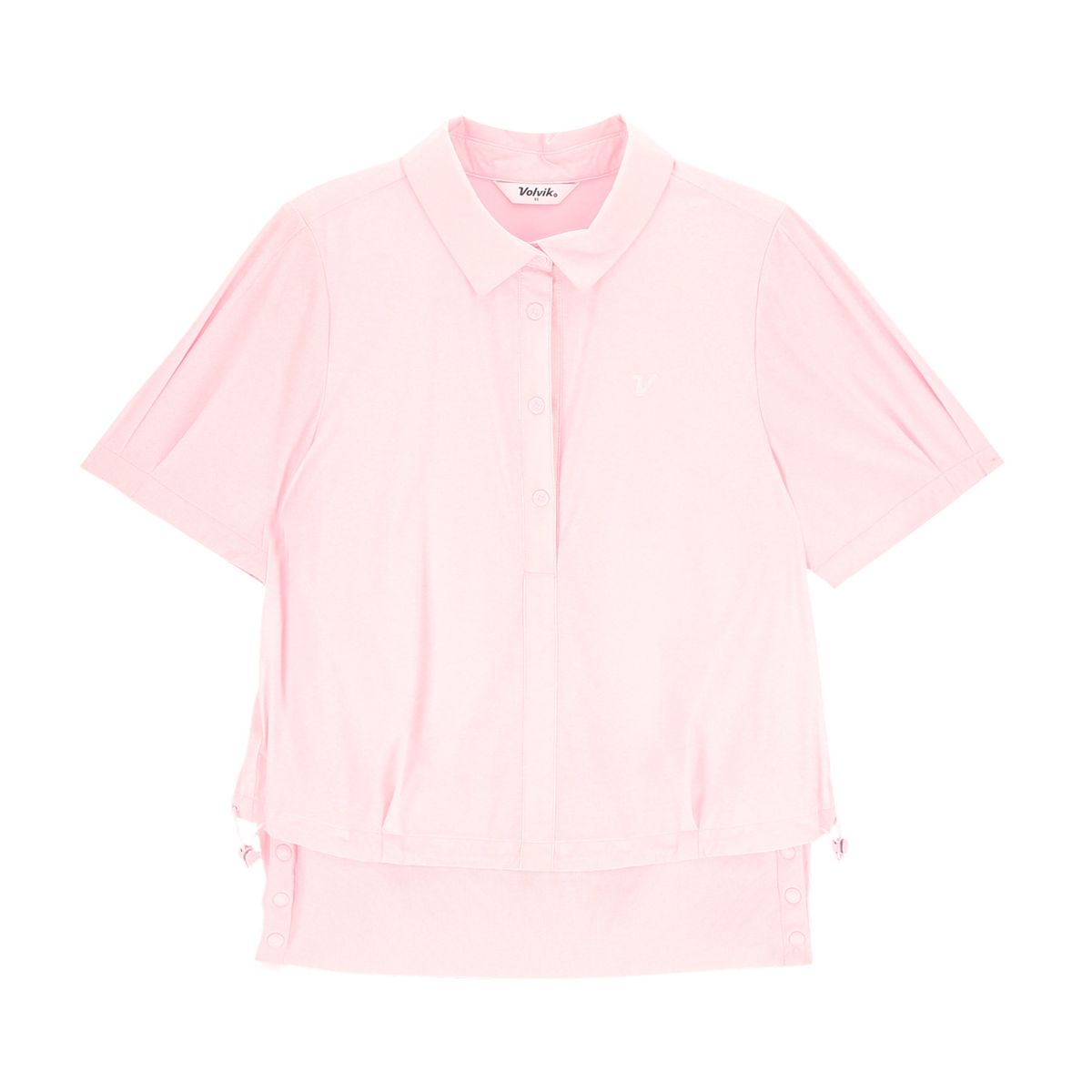 볼빅 골프웨어(VOLVIK GOLFWEAR) 여성 골프 우븐 저지 믹스 그램  반팔 셔츠 VLTSP432_PK