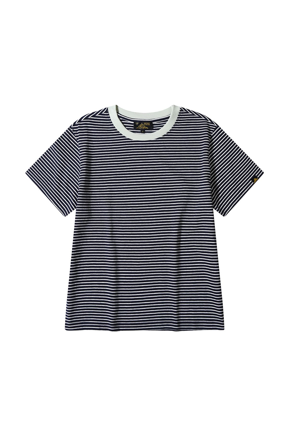 르몽생미셸(LE MONT ST MICHEL) Cotton Stripe T-shirt_VER.2_Navy