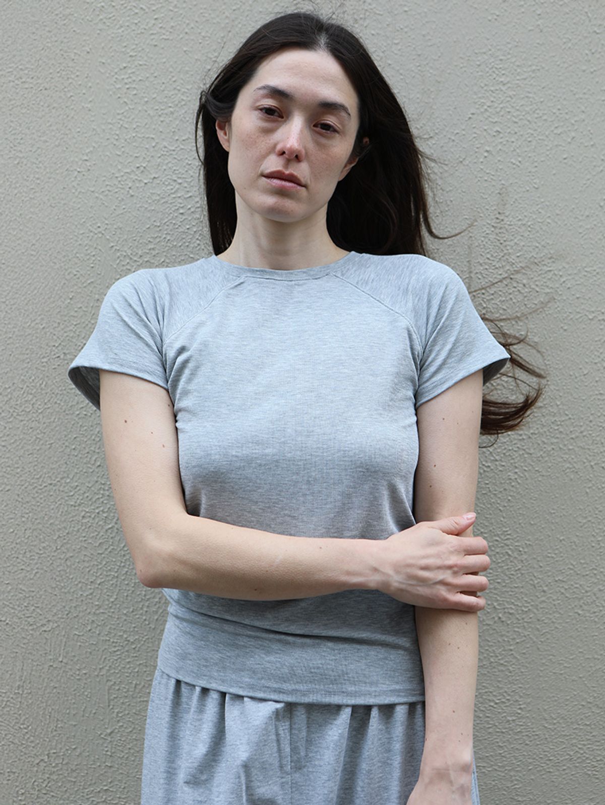 오브헤덴(OPHEDEN) Easy Raglan T-shirt (melange grey)