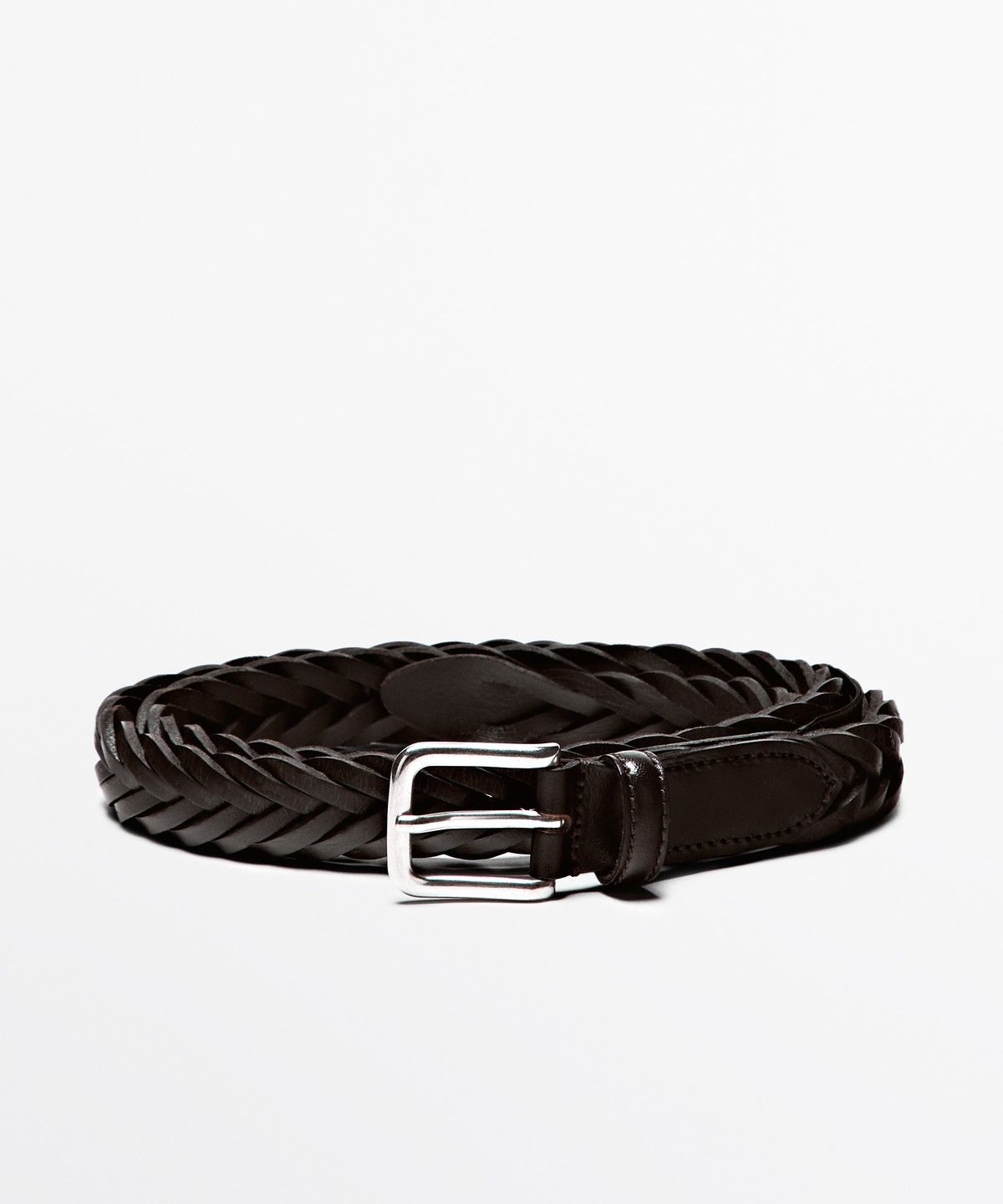 마시모두띠(MASSIMO DUTTI) 브레이드 가죽 벨트
