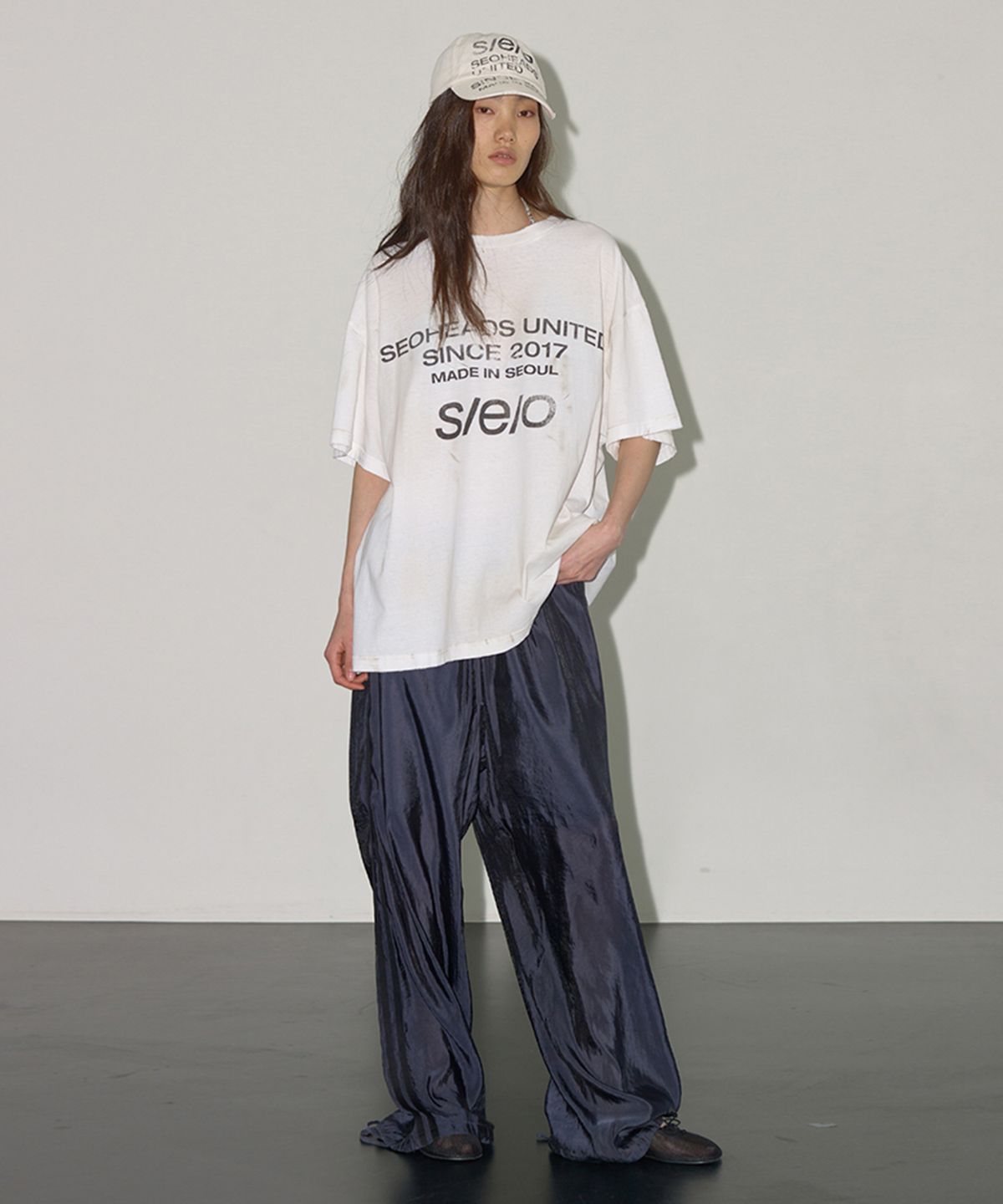 에스이오(s/e/o) DIRTY WASHED T-SHIRT WHITE