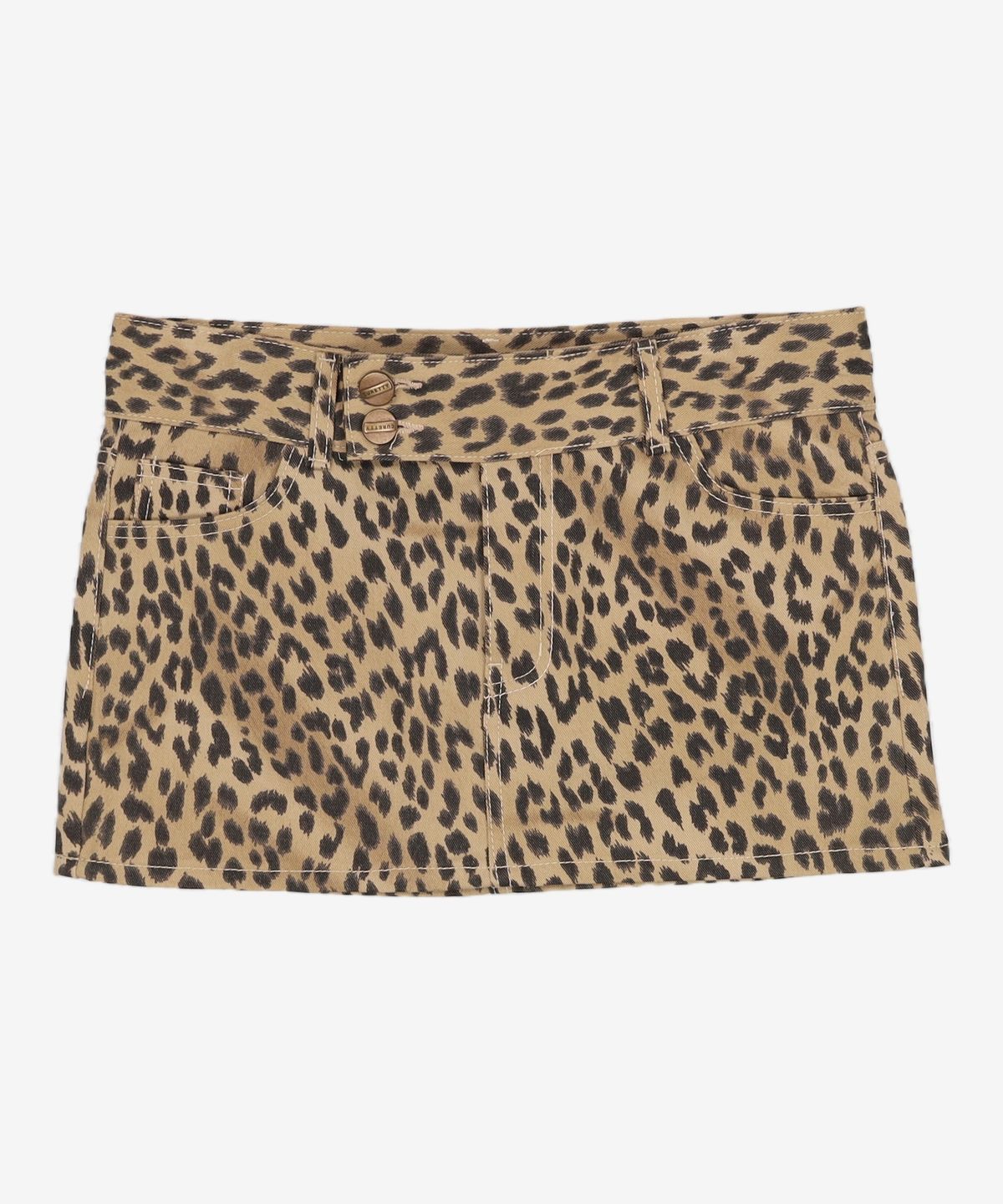 큐리티(CURETTY) C LEOPARD MINI SKIRT_BROWN M