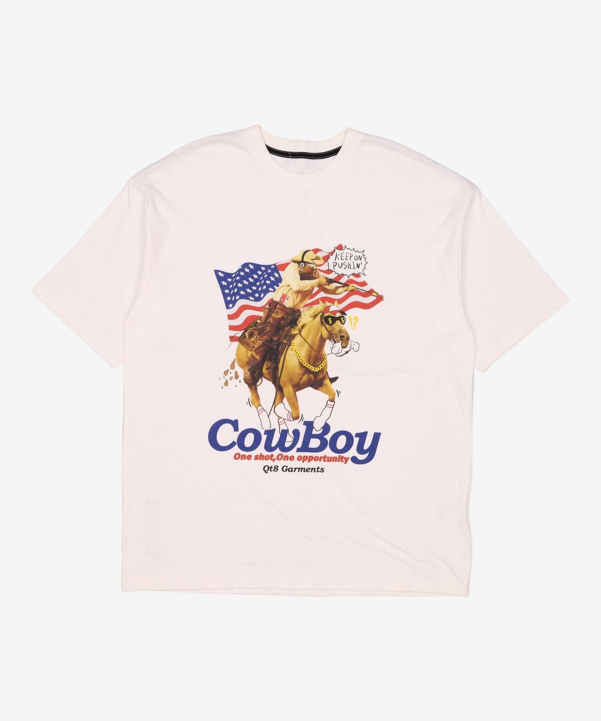 큐티에잇 가먼츠(QT8 GARMENTS) WA Cowboy Tee (Ivory) FREE
