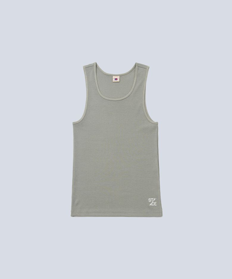 SKINNY SLEEVELESS TOP (LIGHT KHAKI)