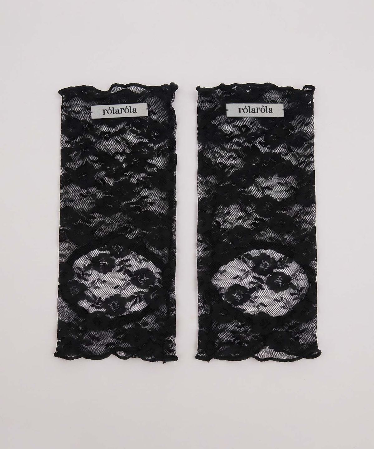 로라로라(ROLAROLA) OPEN TOE LACE LEG WARMER BLACK